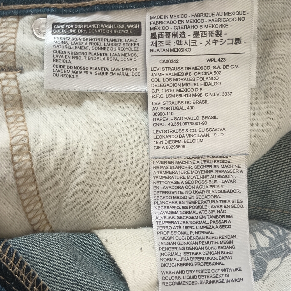 Levi's 511 31x34 Dark Blue Skinny Jeans - Picture 8 of 10